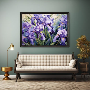 Iris Flower Oil Painting